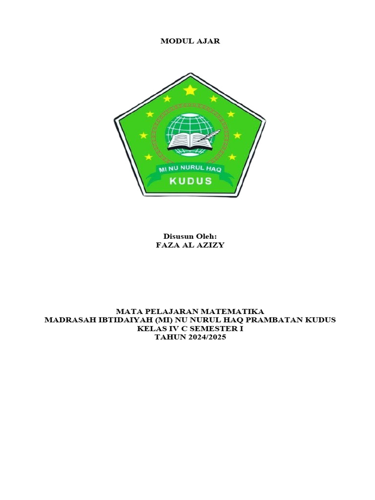 Modul Ajar Matematika Kelas 4 Mi Pdf Karier Perkembangan