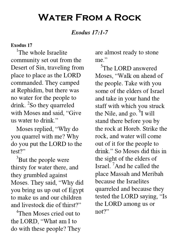 Lesson 38 Water From A Rock | PDF | The Exodus | Book Of Exodus