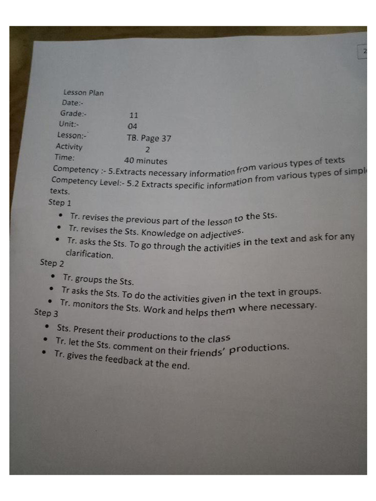 Grade 11 English Lesson Plans | PDF