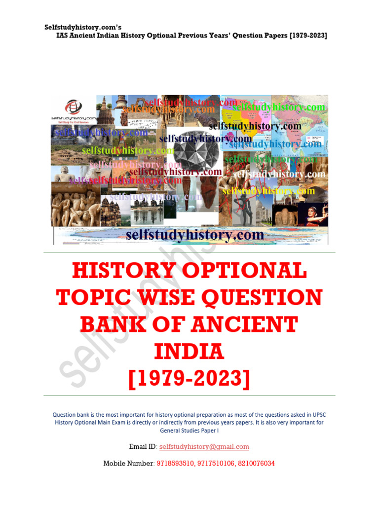 Ancient Indian History PYQs (1979-2023) | PDF | Ashoka | Vedas
