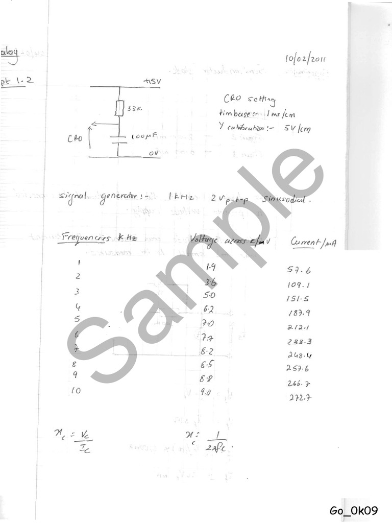 Electronics Lab Log - Analog (Geek09) | PDF