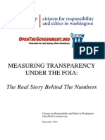 Measuring Transparency Under The FOIA: The Real Story Behind The Numbers