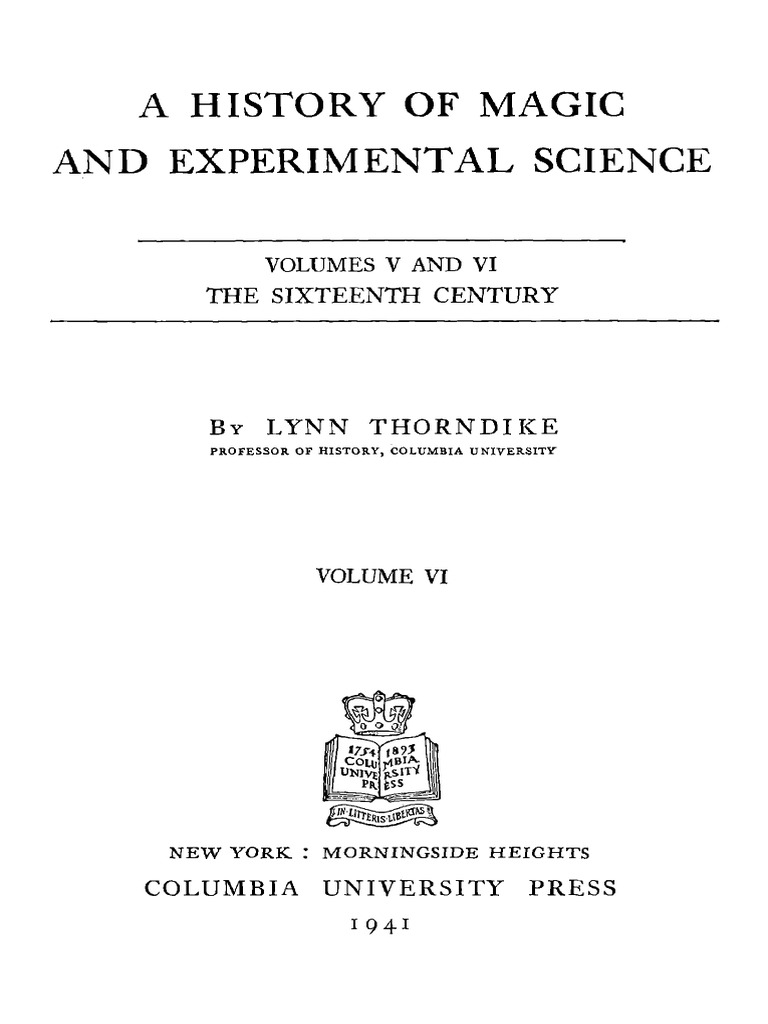 Lynn Thorndike - A History of Magic and Experimental Science Volume 6 | PDF  | Nicolaus Copernicus