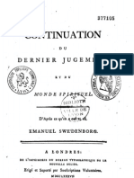 Em Swedenborg Continuation Du Dernier Jugement Et Du Monde Spirituel Benedict Chastanier Londres 1787