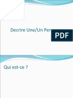 Decrire Une Personne