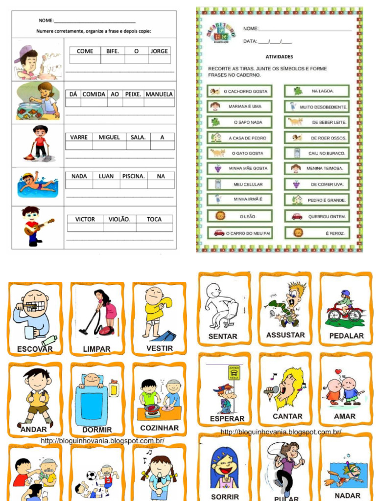 Atividade Adaptada Verbos | PDF
