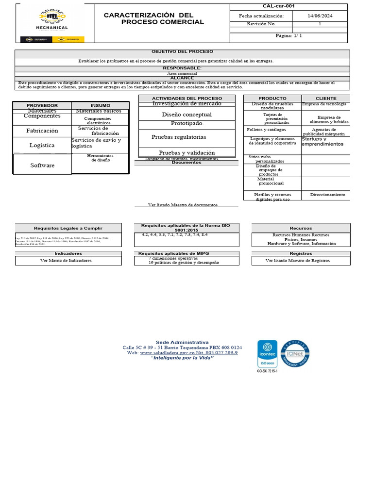 Proceso Comercial y Gestión de Compras | PDF | Logística | Calidad ...