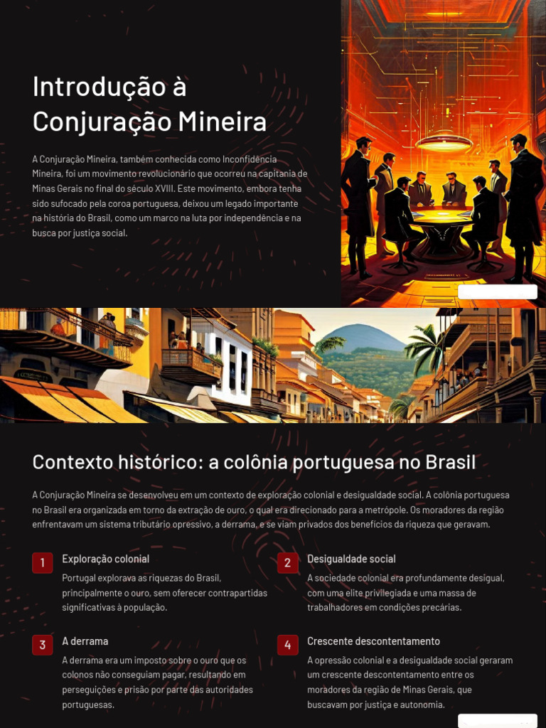 Conjuração Mineira: Luta por Independência | PDF | Brasil