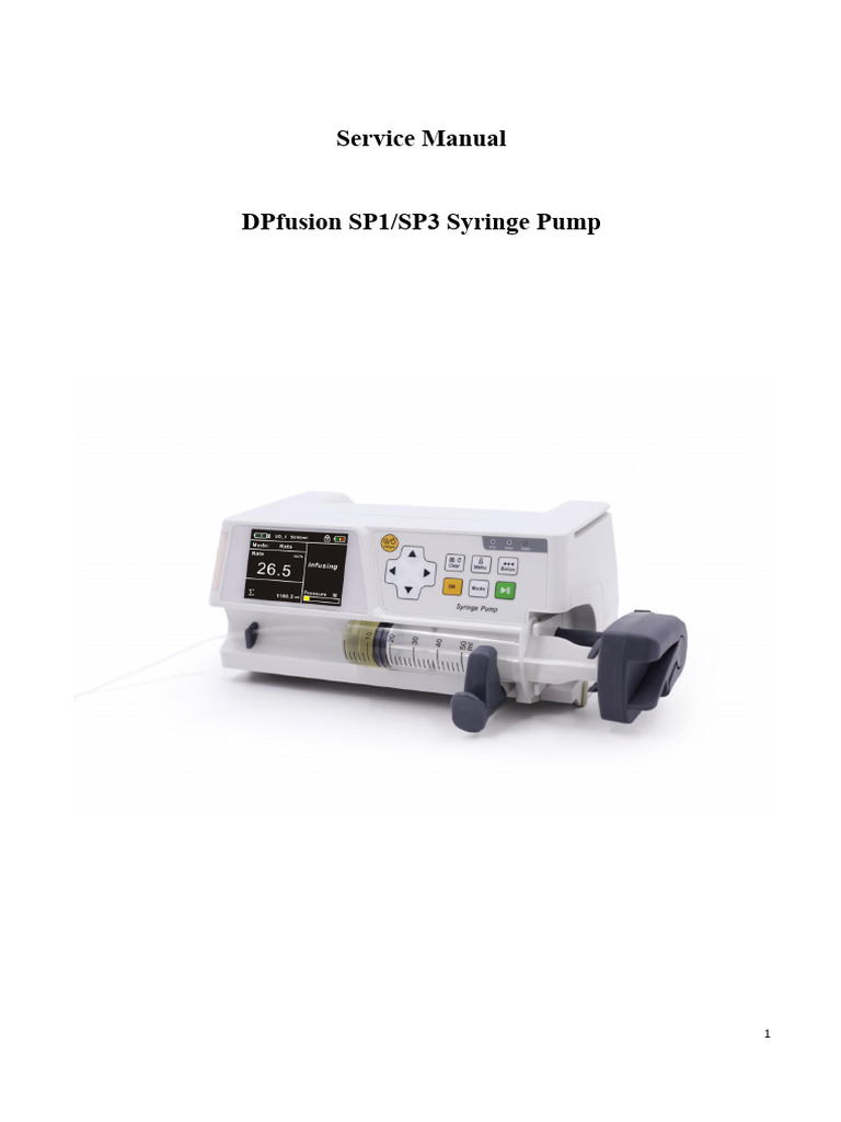 DPfusion SP1/SP3 Syringe Pump Manual | PDF | International ...
