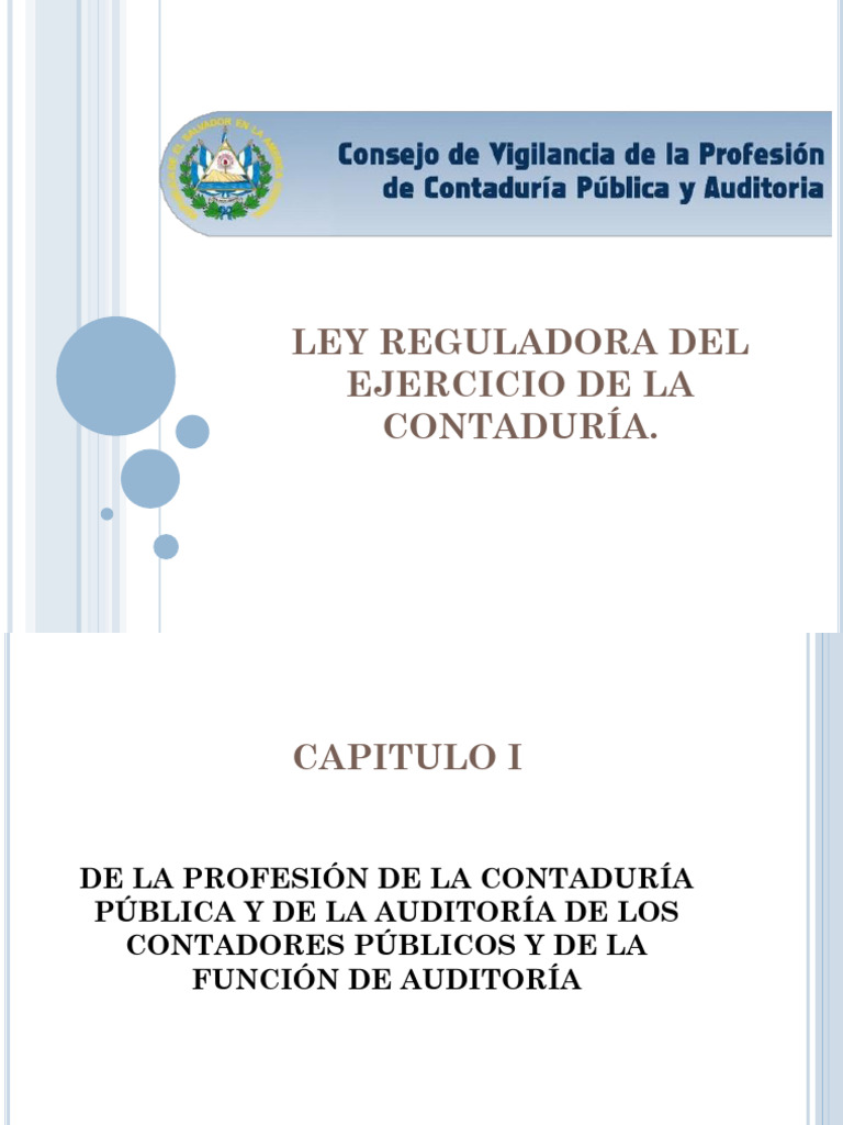 Ley de Ejercicio de la Contaduría Pública | PDF | Contador | Auditoría