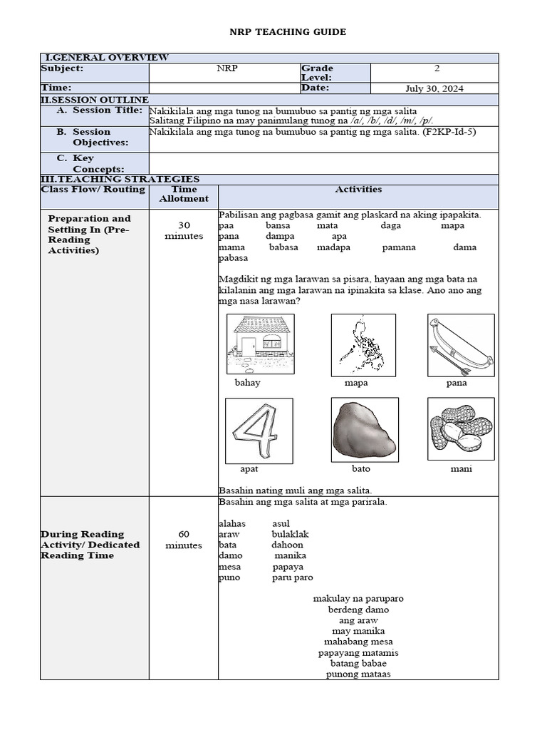 NRP-Filipino-Day 2 | PDF