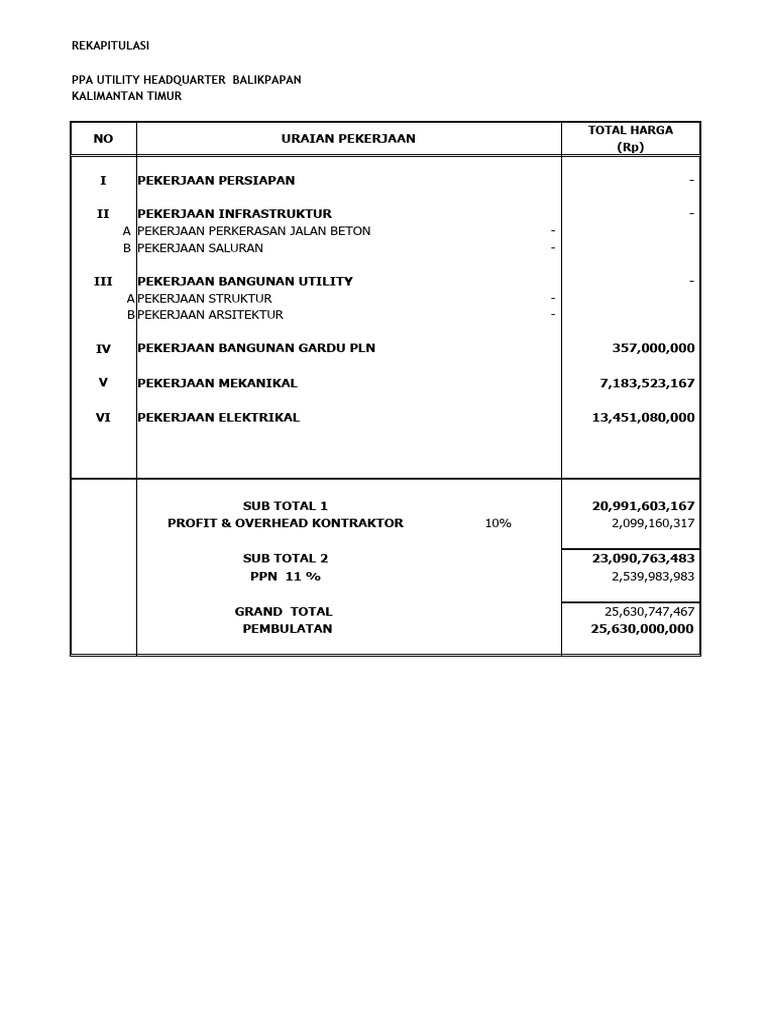 BQ - Ars STR Mep Utilitas Balik Papan | PDF
