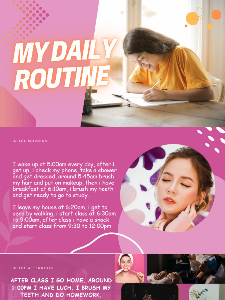 My Daily Routine YouTube Thumbnail | PDF