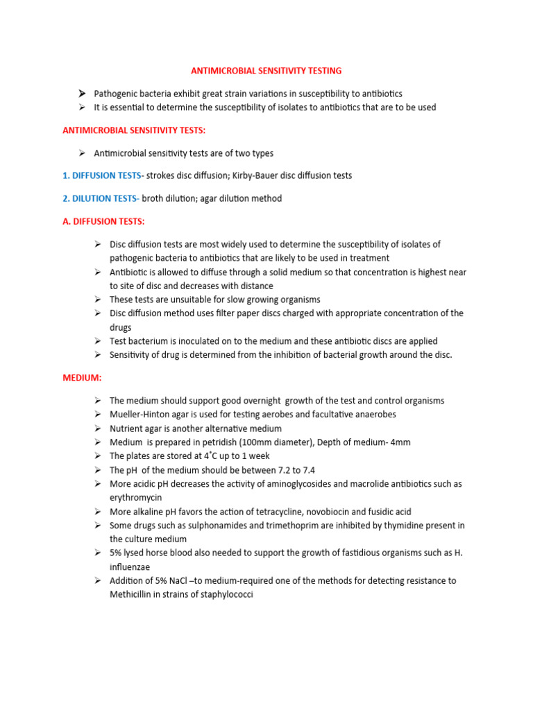 Culture and Sensitivity Test | PDF | Medical Specialties | Antibiotics