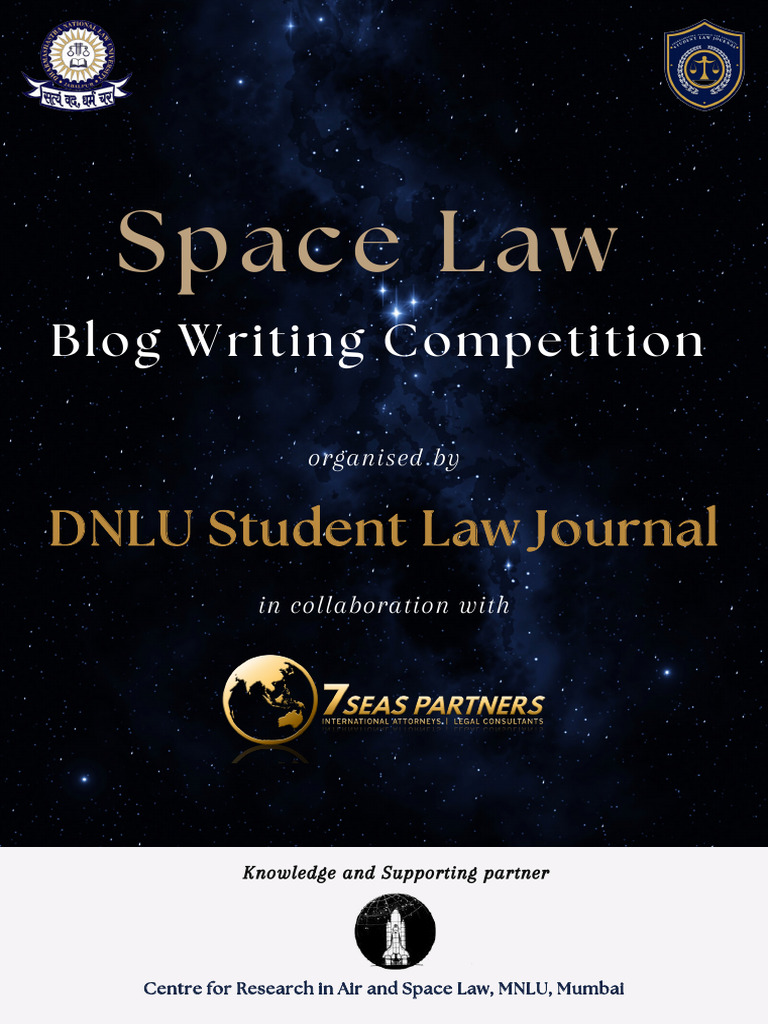 DNLU SLJ 2024 Blog Writing Competition Brochure 1 Compressed | PDF