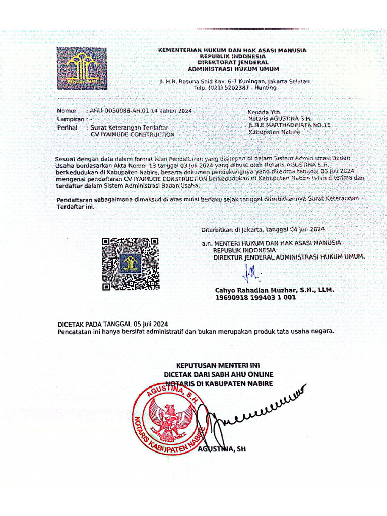 SK Pengesahan | PDF
