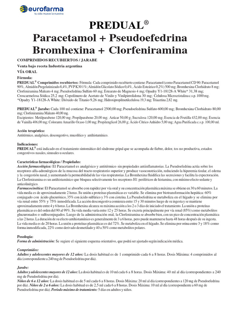 Bula Predual | PDF | Medicina | Drogas