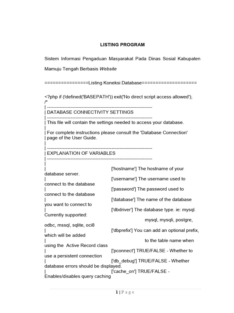 Listing | PDF