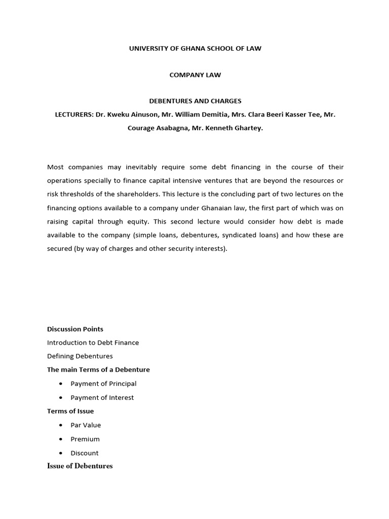 Fixed vs Floating Charges Explained | PDF | Debenture | Securities ...
