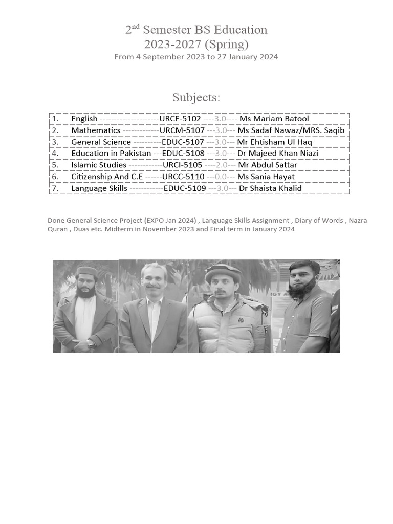 2nd Semester BS Education Notes | PDF | Atmosphere Of Earth | Climate ...