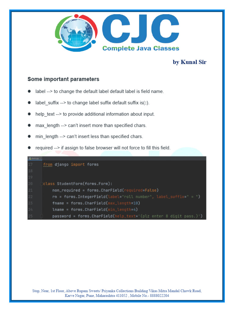 Django Form Field Widgets Explained | PDF | Computer Science | Computer ...