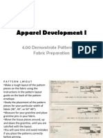 Apparel Development I: 4.00 Demonstrate Pattern and Fabric Preparation