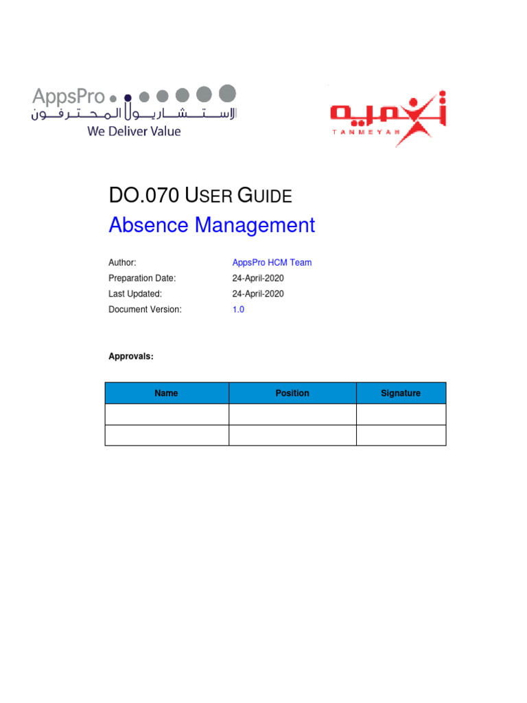 Absence Management User Guide | PDF | Software | Computing