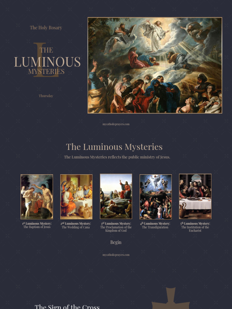 The Luminous Mysteries PDF | PDF | Lord's Prayer | Rosary