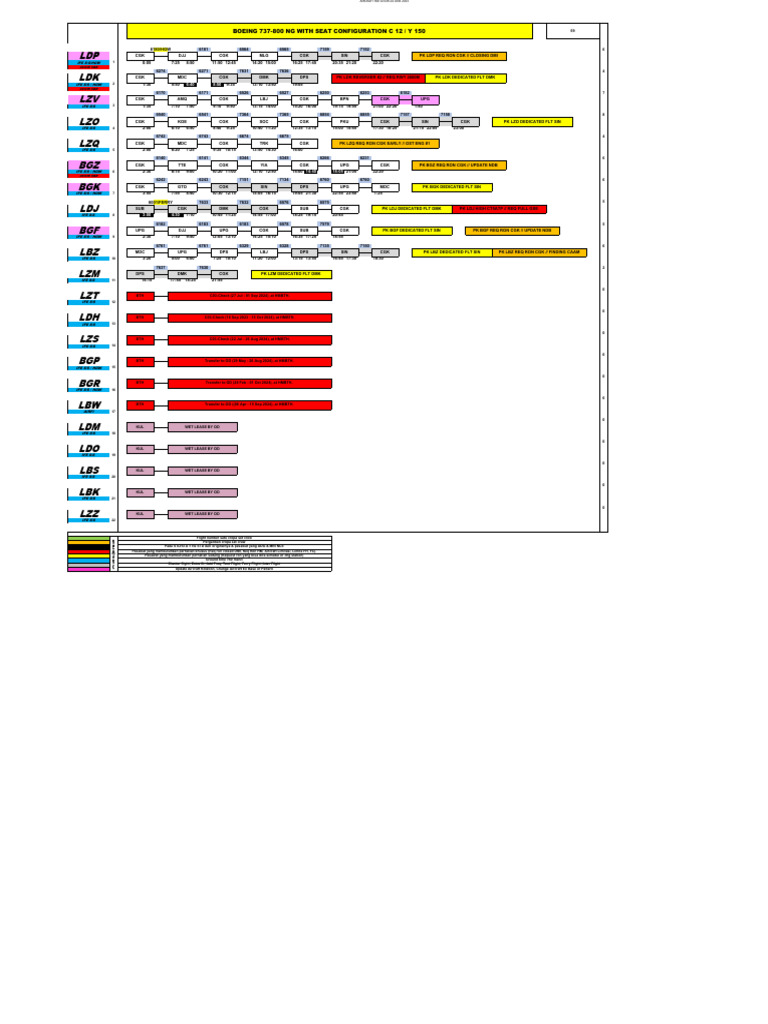 Aircraft Rotation Schedule June 24, 2023 | PDF | Aviation | Aircraft