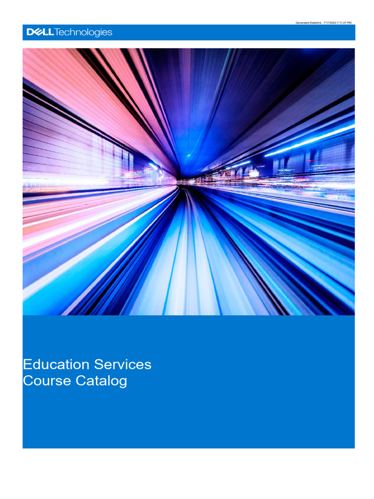 Dell Technologies Education Course Catalog | PDF | Backup | Software As ...