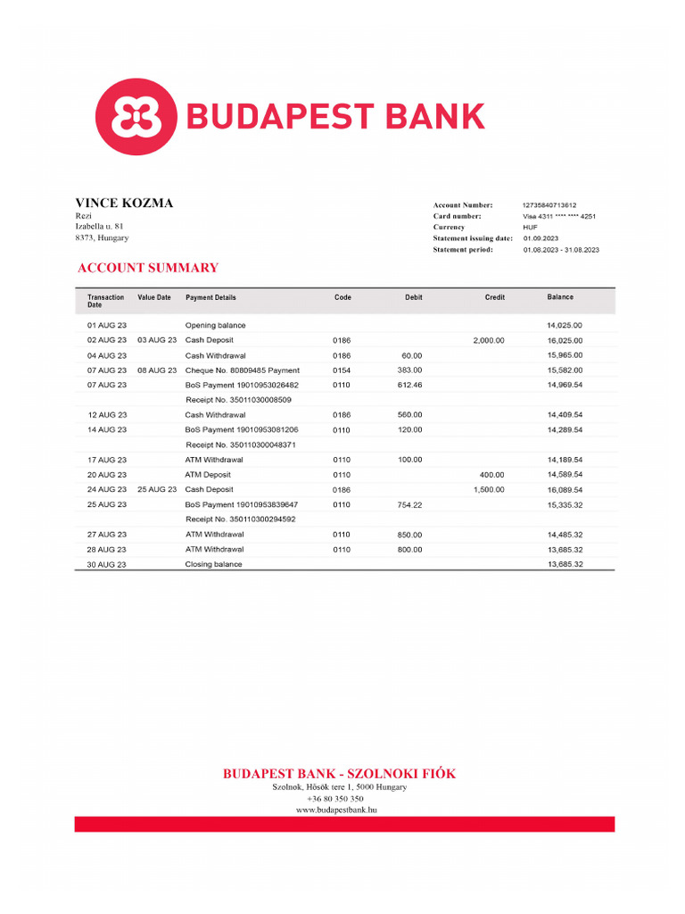 Budapest Bank | PDF