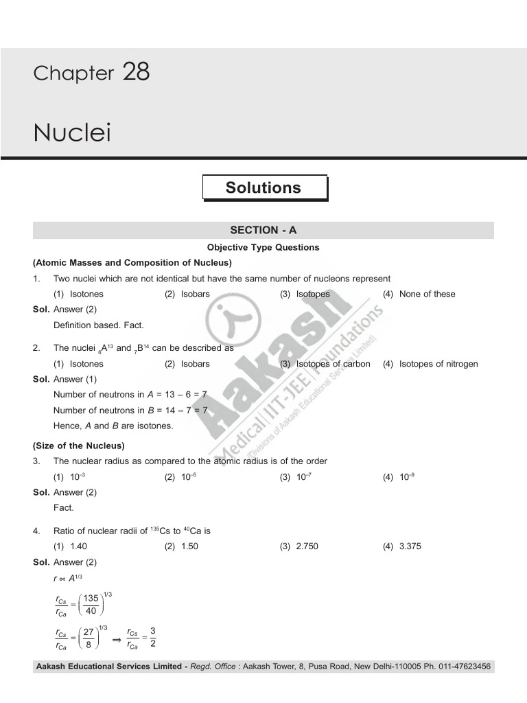 CLS Aipmt 18 19 XIII Phy Study Package 7 SET 1 Chapter 28 1 | PDF ...