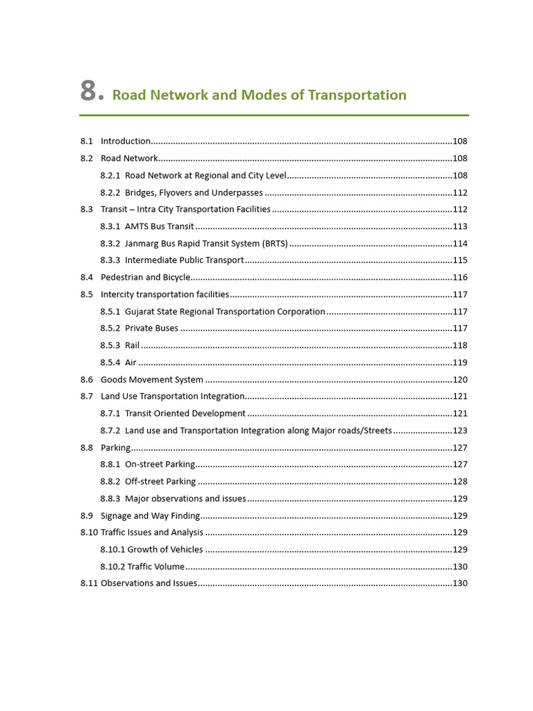08 - Road Network and Transportation | PDF | Public Transport ...