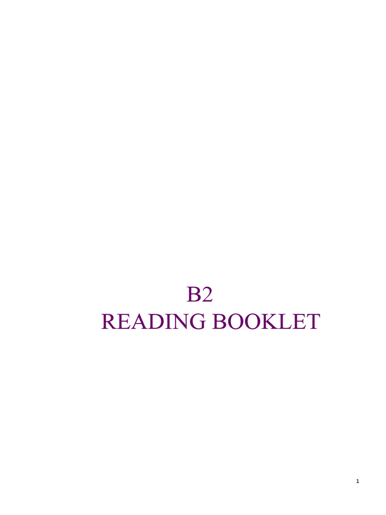B2 English Reading Skills Guide | PDF | Advertising | Oil