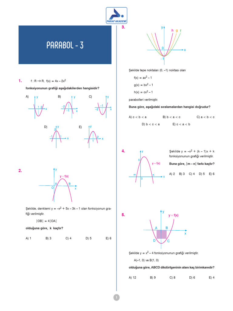 Ayt Parabol 3 Ders 58 | PDF
