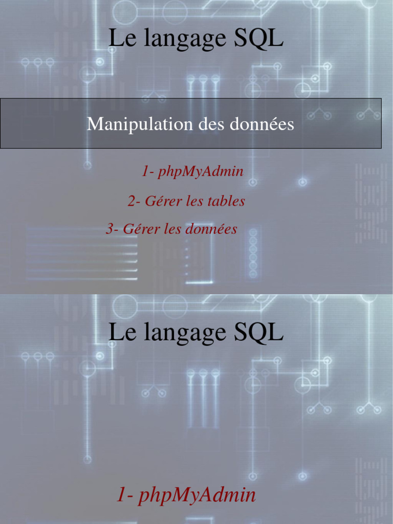 Manipulation des données avec SQL | PDF | SQL | Bases de données