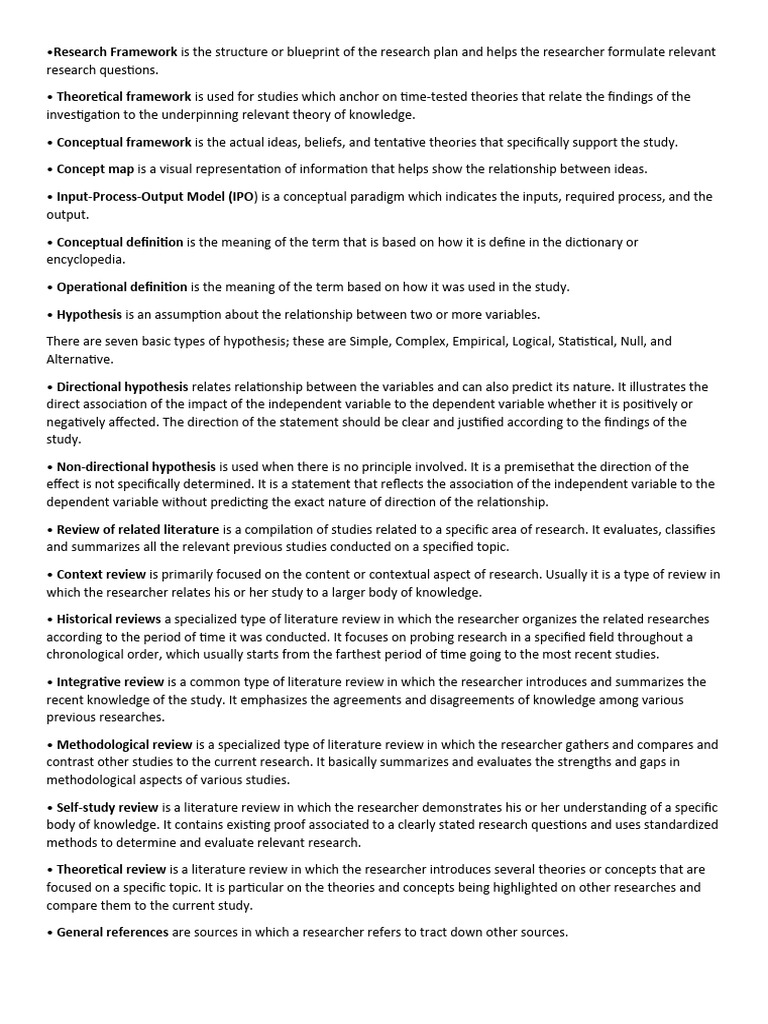 Research Framework Is The Structure or Blueprint of The Research Plan ...