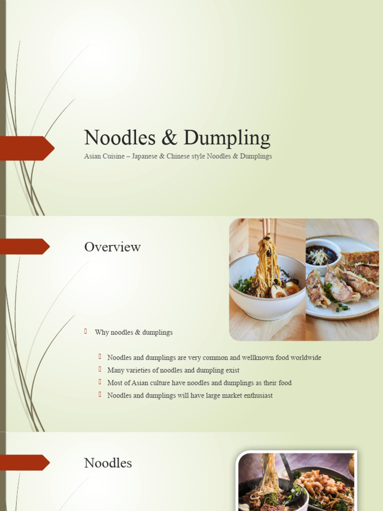 Noodles & Dumpling | PDF