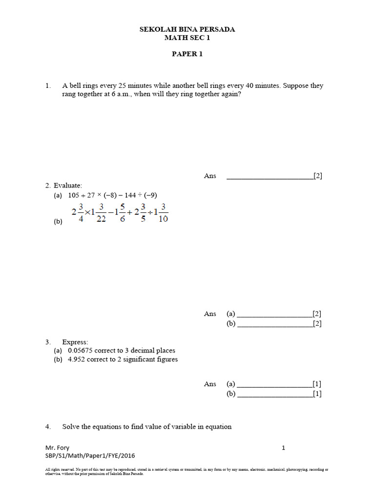 Math Paper 1 Exam Questions | PDF | Euclidean Geometry | Mathematics