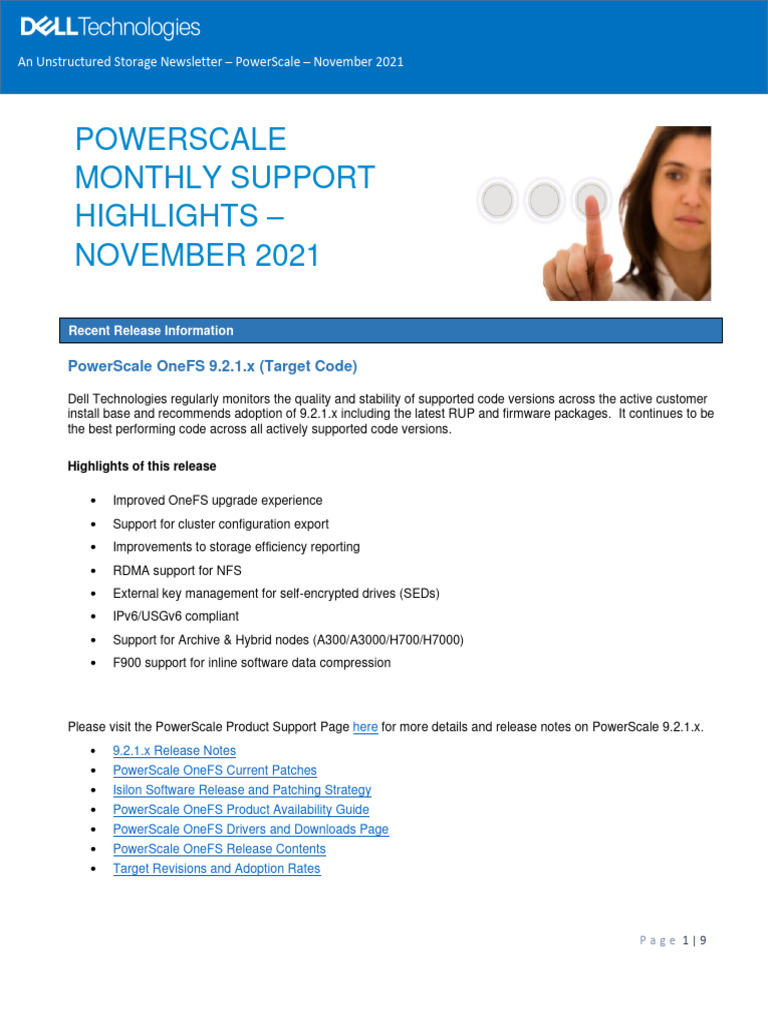 PowerScale OneFS 9.2.1.x Release Highlights | PDF | Information ...