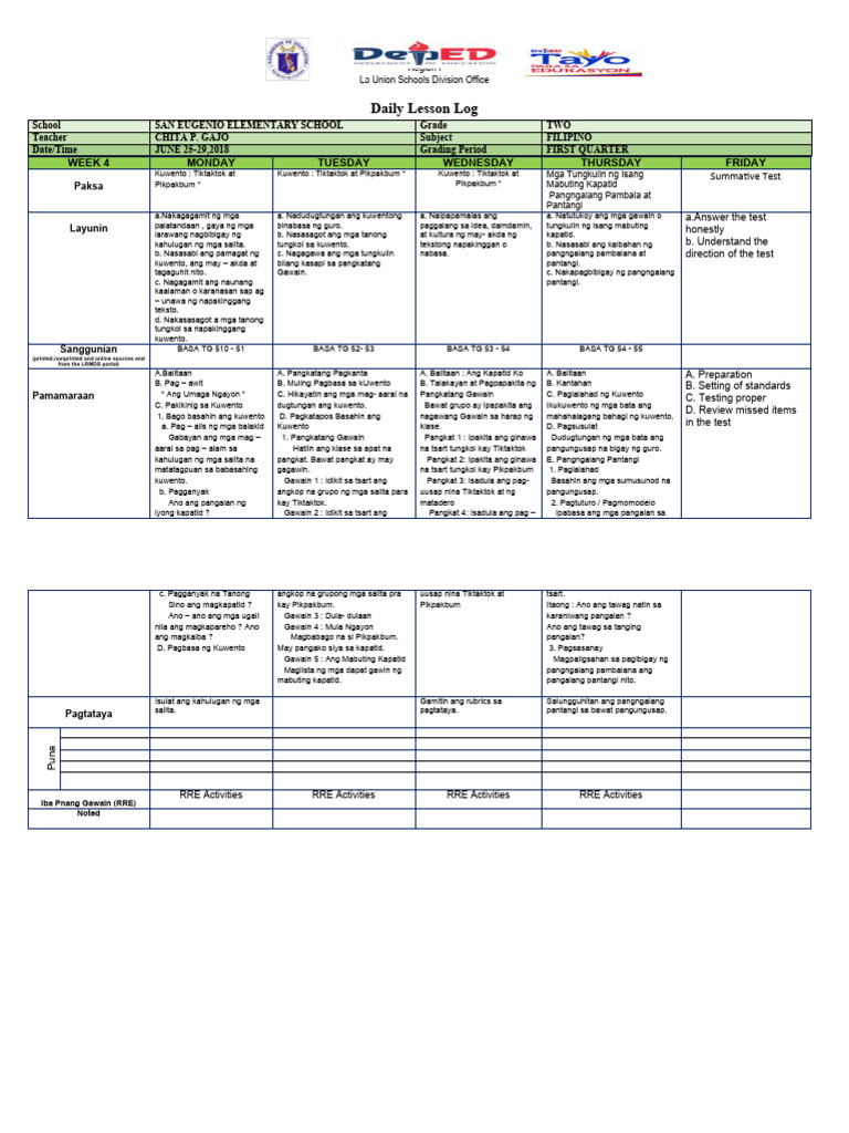 Week 4 | PDF | Word | Teachers