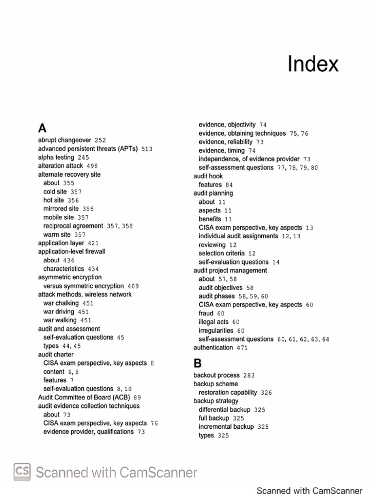 Cism Index - 1 | PDF