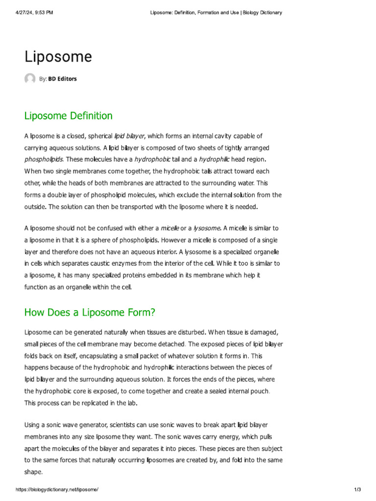 Liposomes define pdf