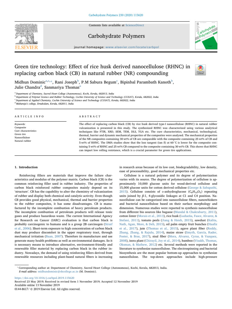 1 s2.0 S0144861719312883 Main | PDF | Composite Material | Cellulose