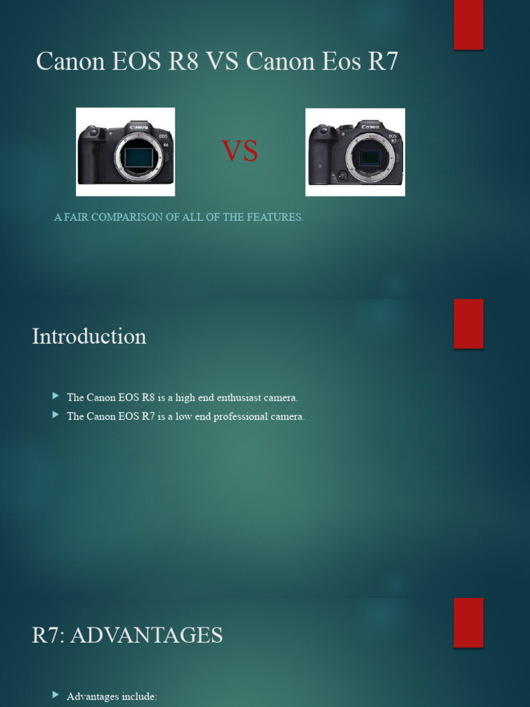 Canon R8 vs R7: Key Features Compared | PDF | Image Stabilization ...