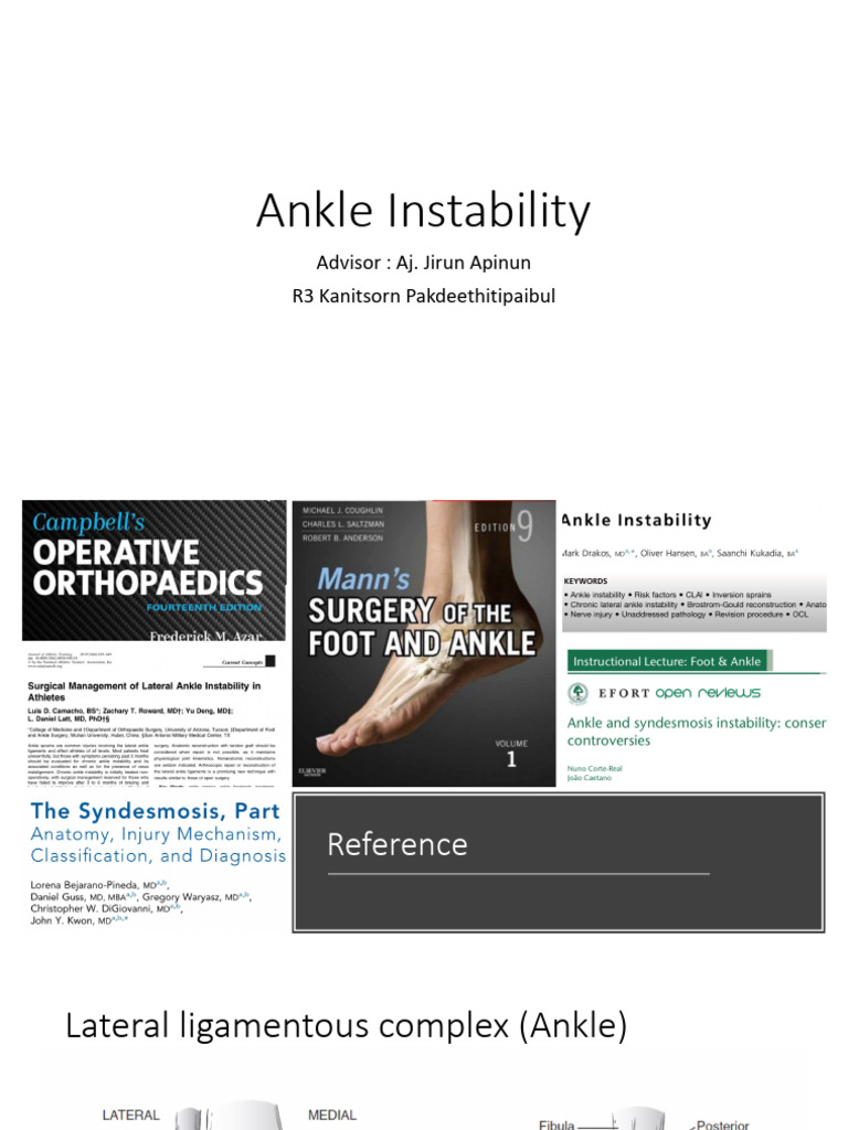 Lateral Ankle Instability Overview | PDF | Ankle | Anatomical Terms Of ...