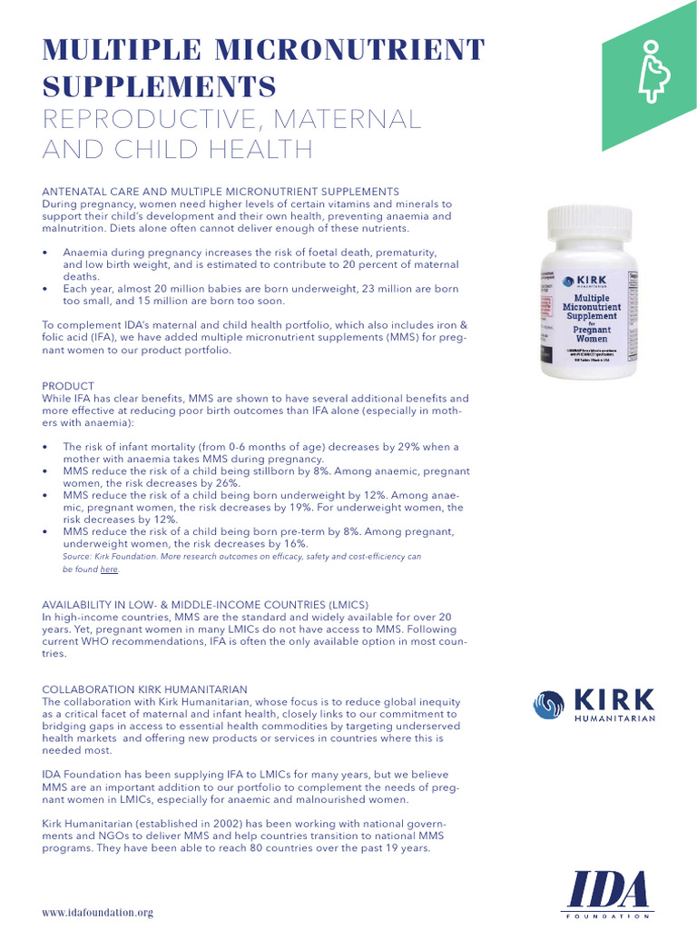 MMS_factsheet | PDF | Pregnancy | Preterm Birth