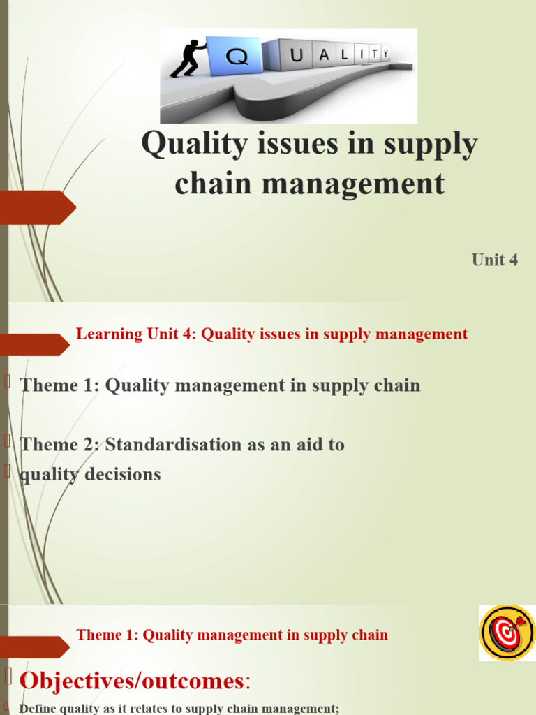 Quality Management in Supply Chains | PDF | Quality (Business) | Six Sigma