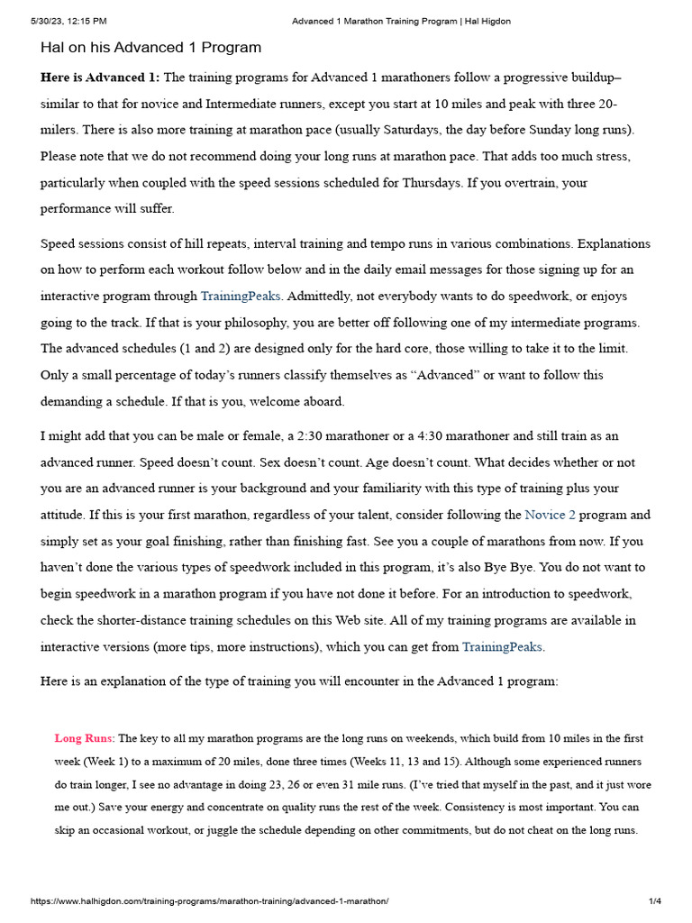 advanced-1-marathon-training-program-hal-higdon-pdf-running