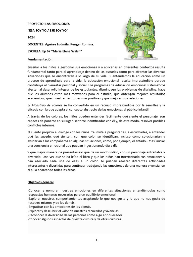 Educación Emocional Infantil | PDF | Las emociones | Aprendizaje